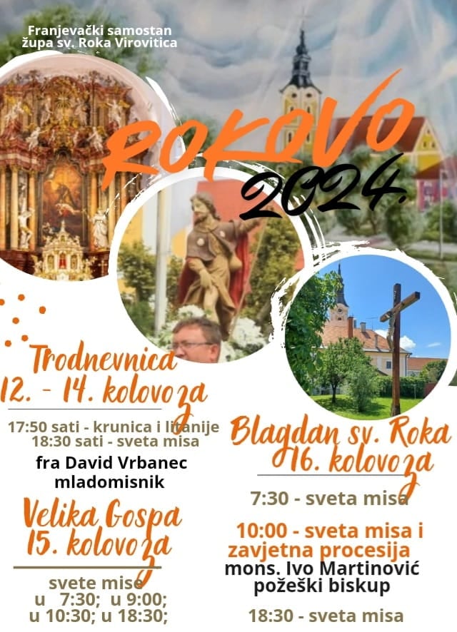 Trodnevnica u Župi sv. Roka uoči Rokova 2024: Svečana procesija ove ...