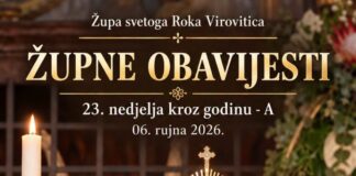 Župne obavijesti 06.09.2026.godine